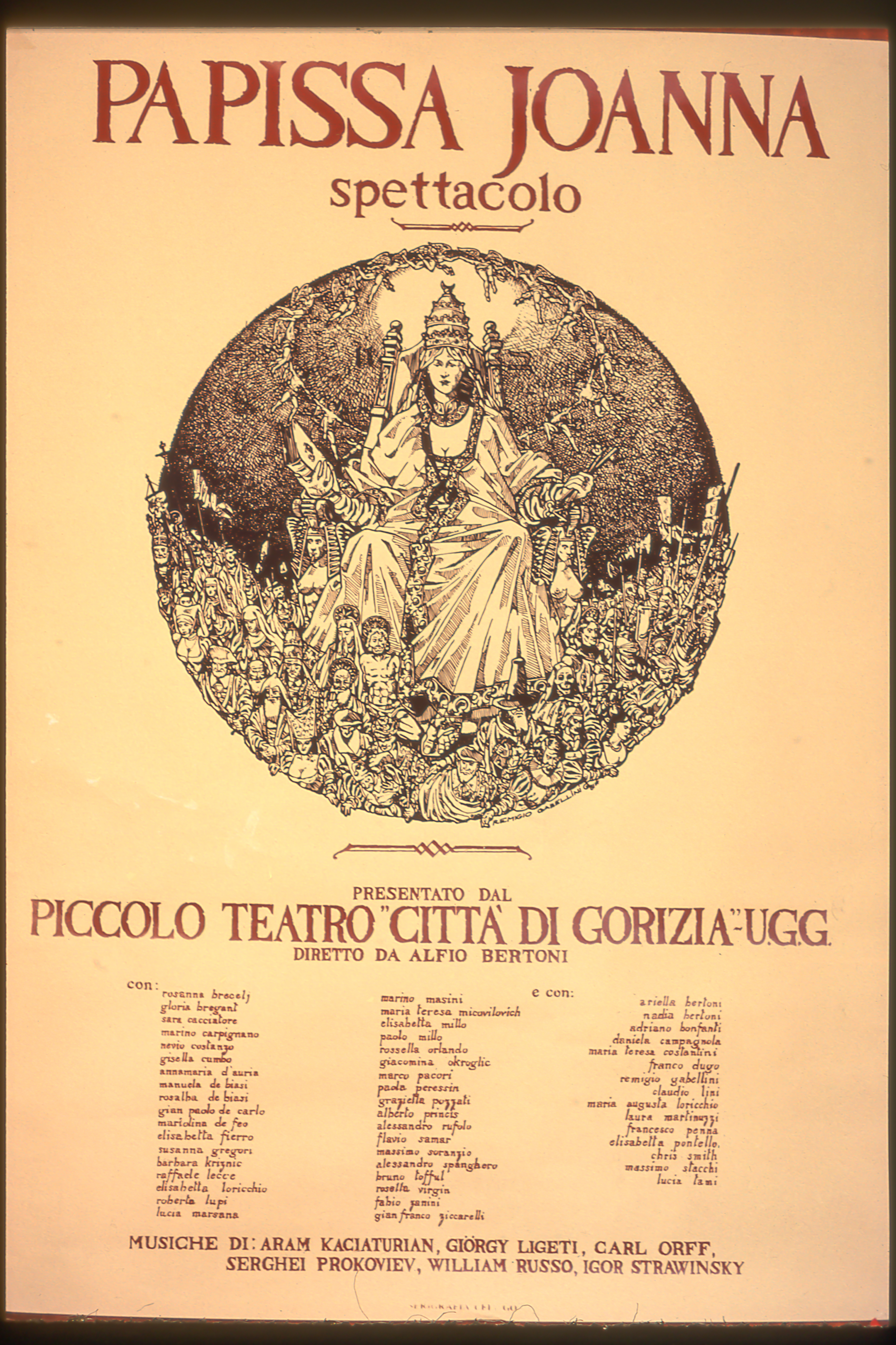 Manifesto dello spettacolo Papissa Joanna