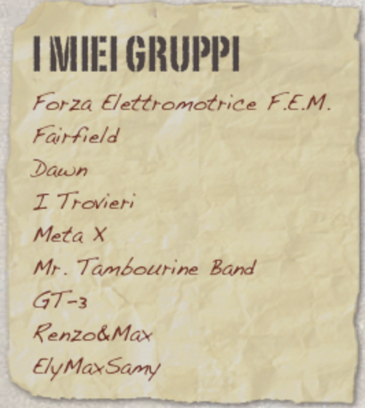 Foglietto I miei Gruppi