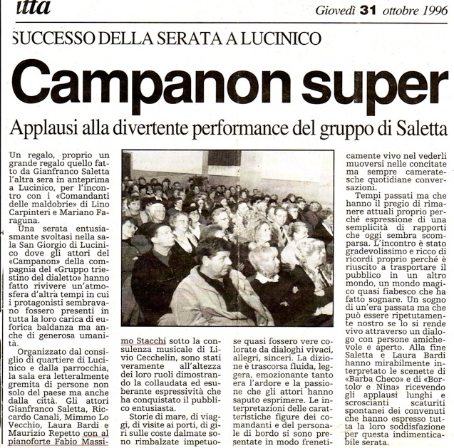 Articolo di giornale sulle Maldobrie