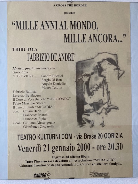 Manifesto ultimo concerto con Gino